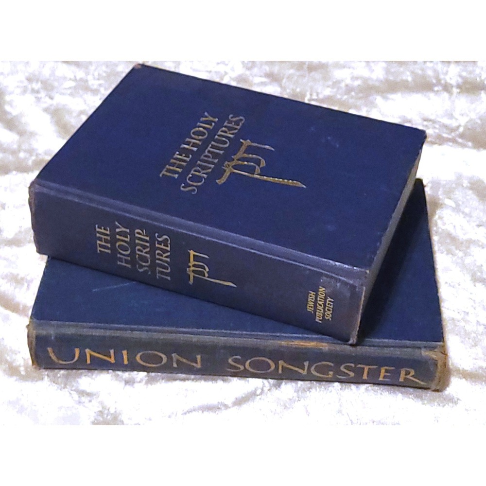Vtg Jewish Holy Scriptures 1955 & Union Songster 1960 Hymnal Book Set JPS